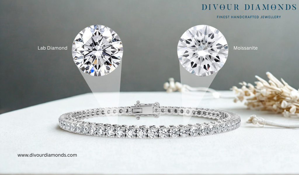 Lab Diamond Bracelets vs Moissanite: What’s the Real Difference?