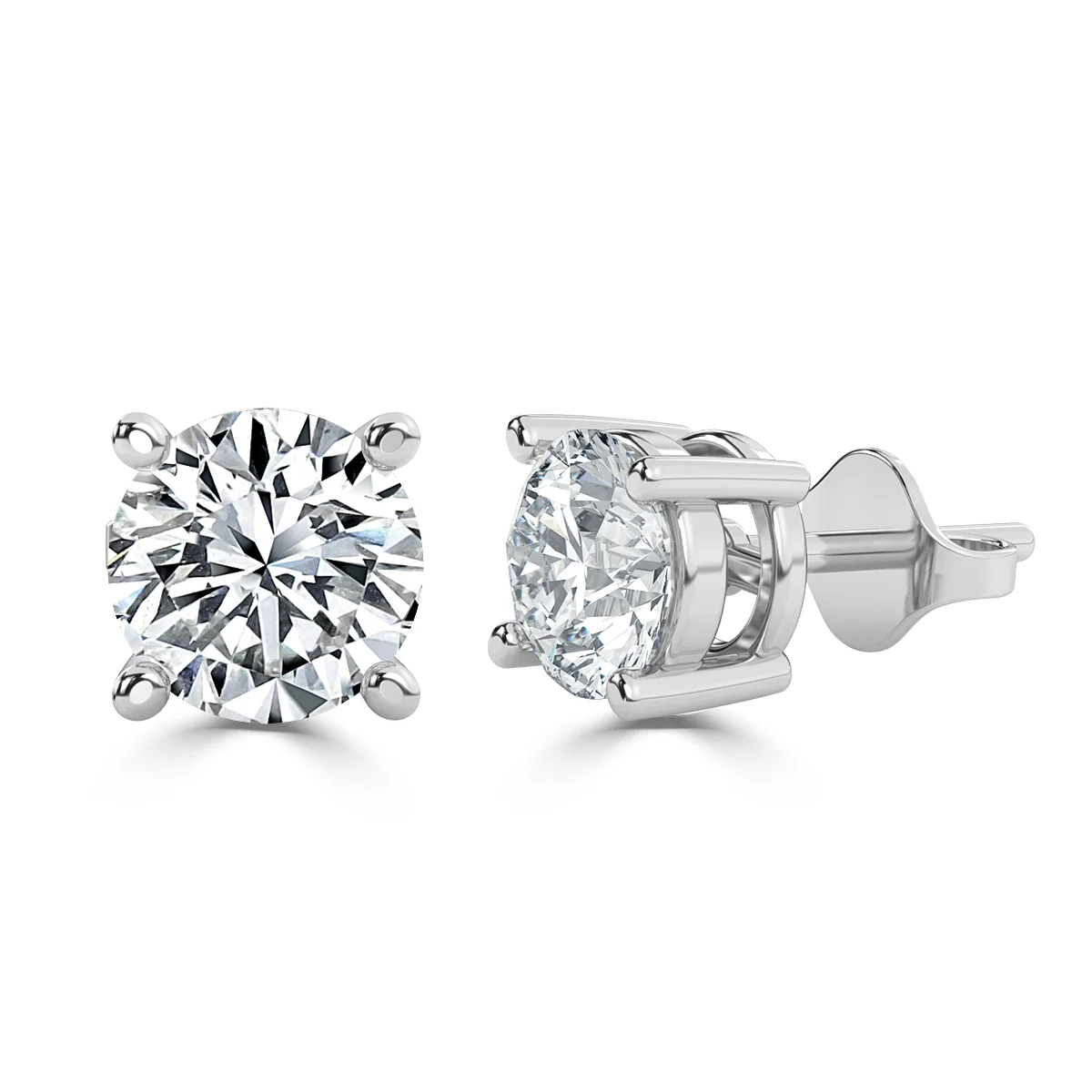 Round Labgrown Diamond Stud Earrings