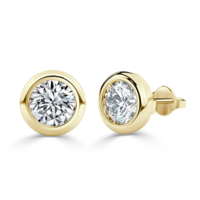Basel Set Round Diamond Stud Earrings