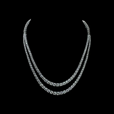 Labgrown Diamond Graduated Tennis Necklace