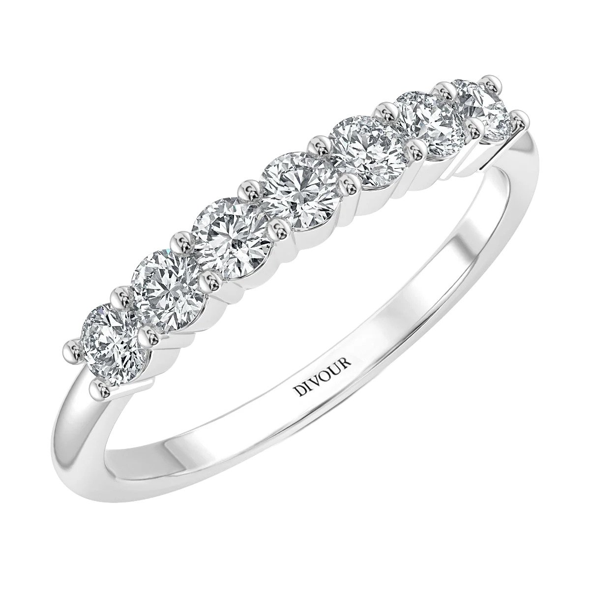 Seven Stone Round Diamond Half Eternity Band