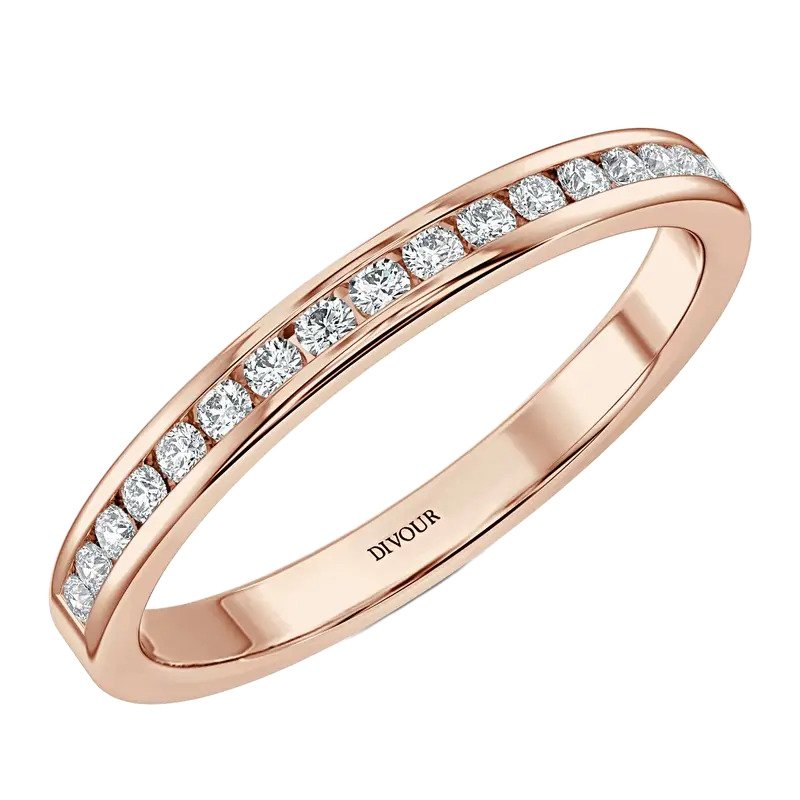 Round Diamond Channel Set Haf Eternity