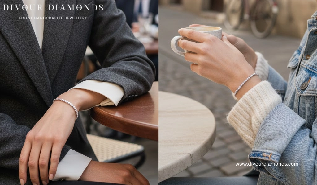 How to Style a Diamond Tennis Bracelet from Workday to Weekend: 10 Real-Life Looks