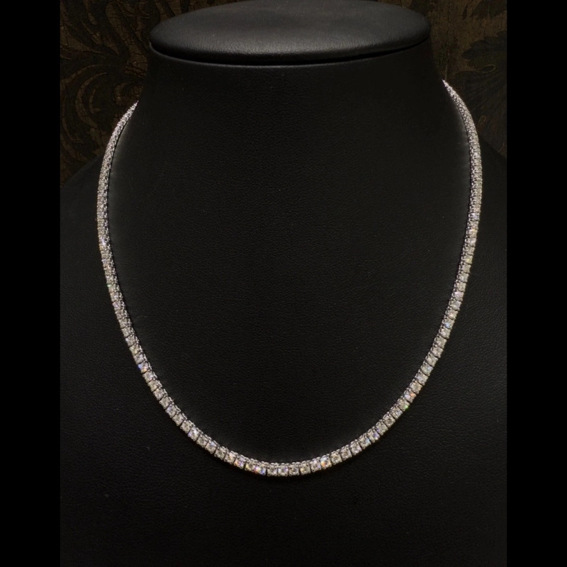 7.92ct D/VVS Lab Grown Diamond Tennis Necklace
