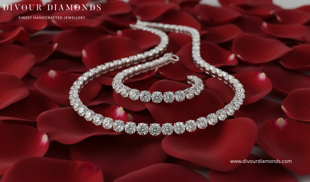 Diamond Tennis Necklace Valentine’s Gift Guide for Her Sparkle