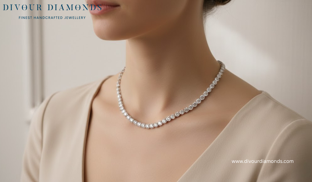 Diamond Line Necklaces: Sleek Styles and Timeless Elegance