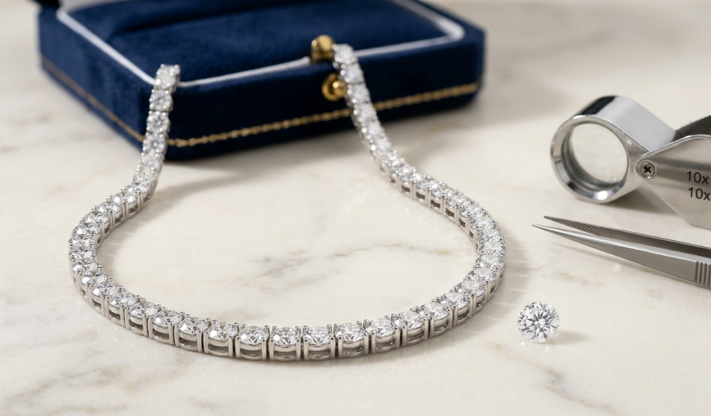 How to Spot Quality in a Lab-Grown Tennis Necklace?