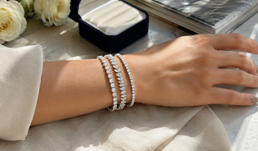 How to Stack Diamond Tennis Bracelets Without Overdoing It
