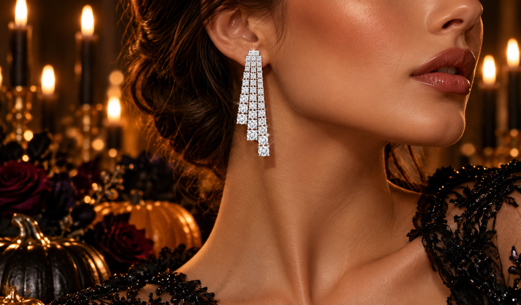 Diamond Earrings Statement Style for Halloween