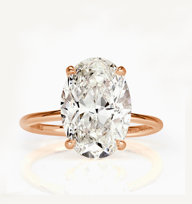 2ct Oval Bespoke Triple Claw Solitaire