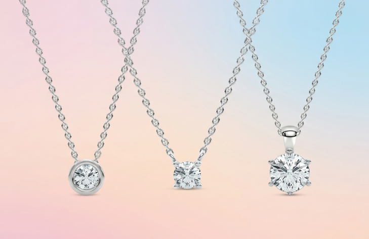 Diamond halo pendant jewellery