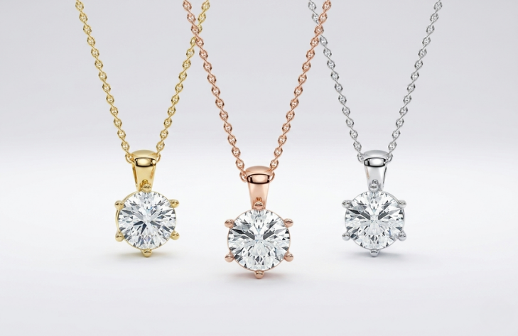Halo diamond pendants