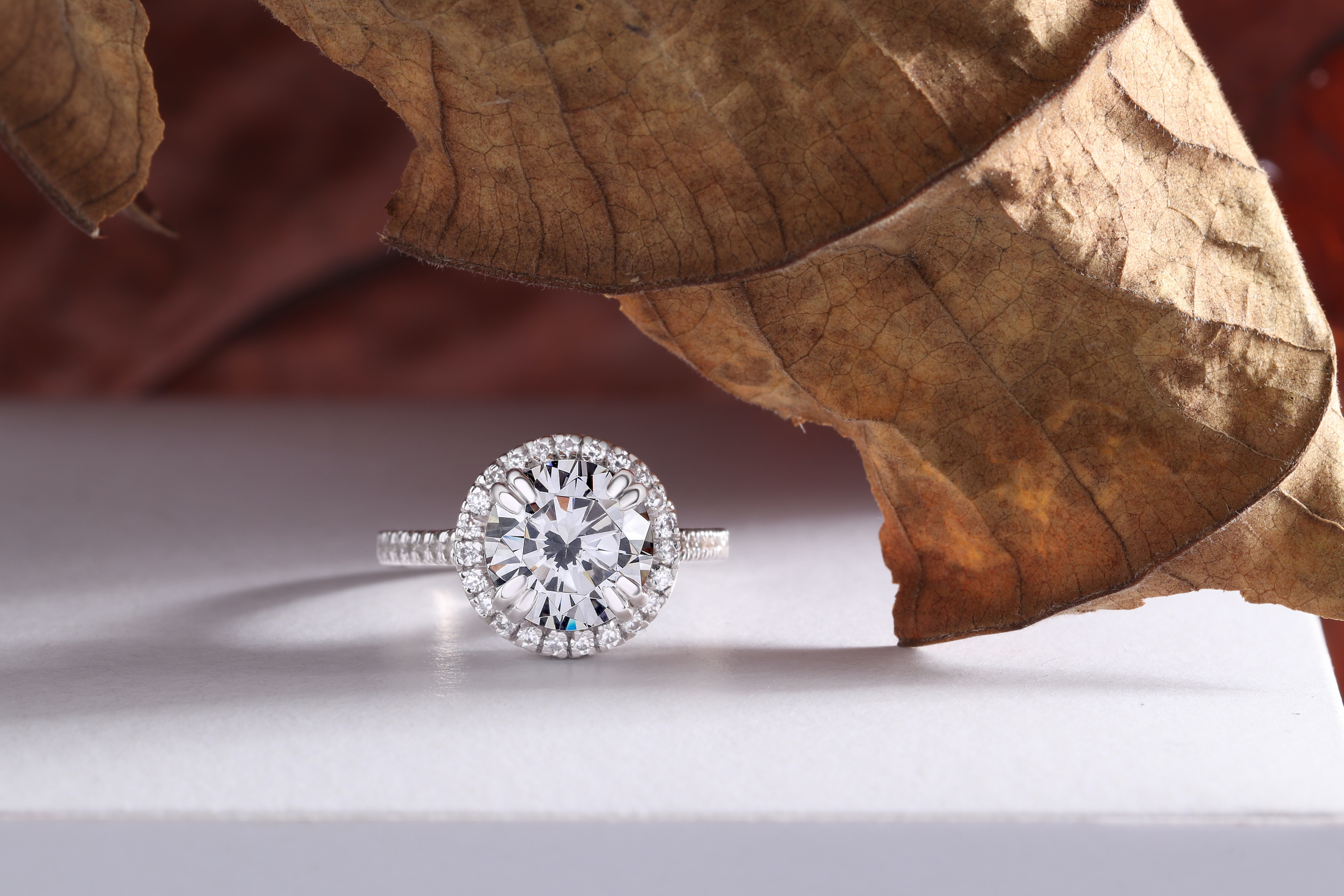 Classic Asscher  Diamond Halo Engagement Ring