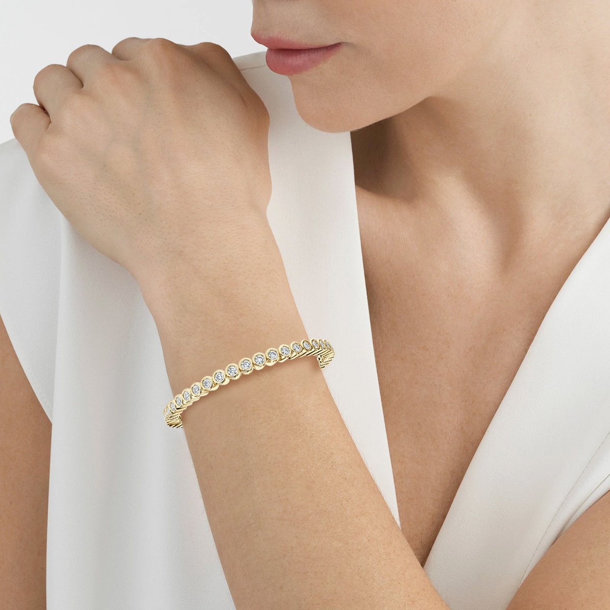 Gold Bracelets Yellow White Rose Gold Diamond Bracelets