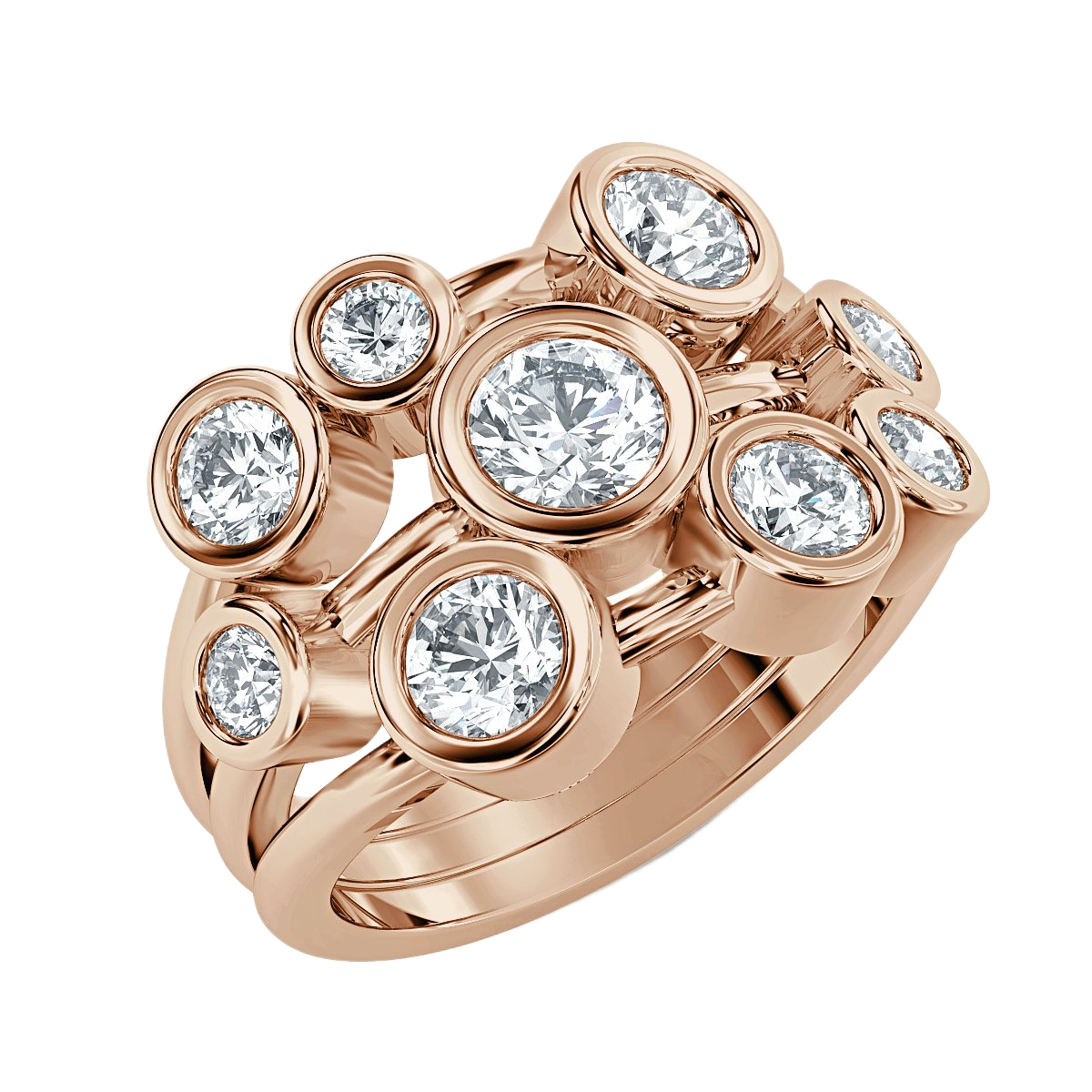 Bubble Diamond Ring