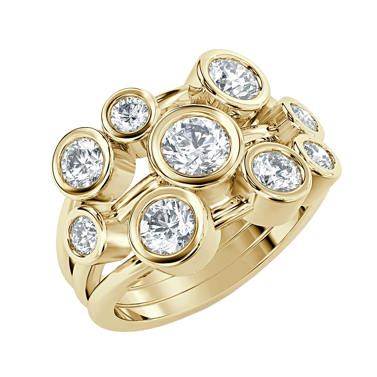 Bubble Diamond Ring