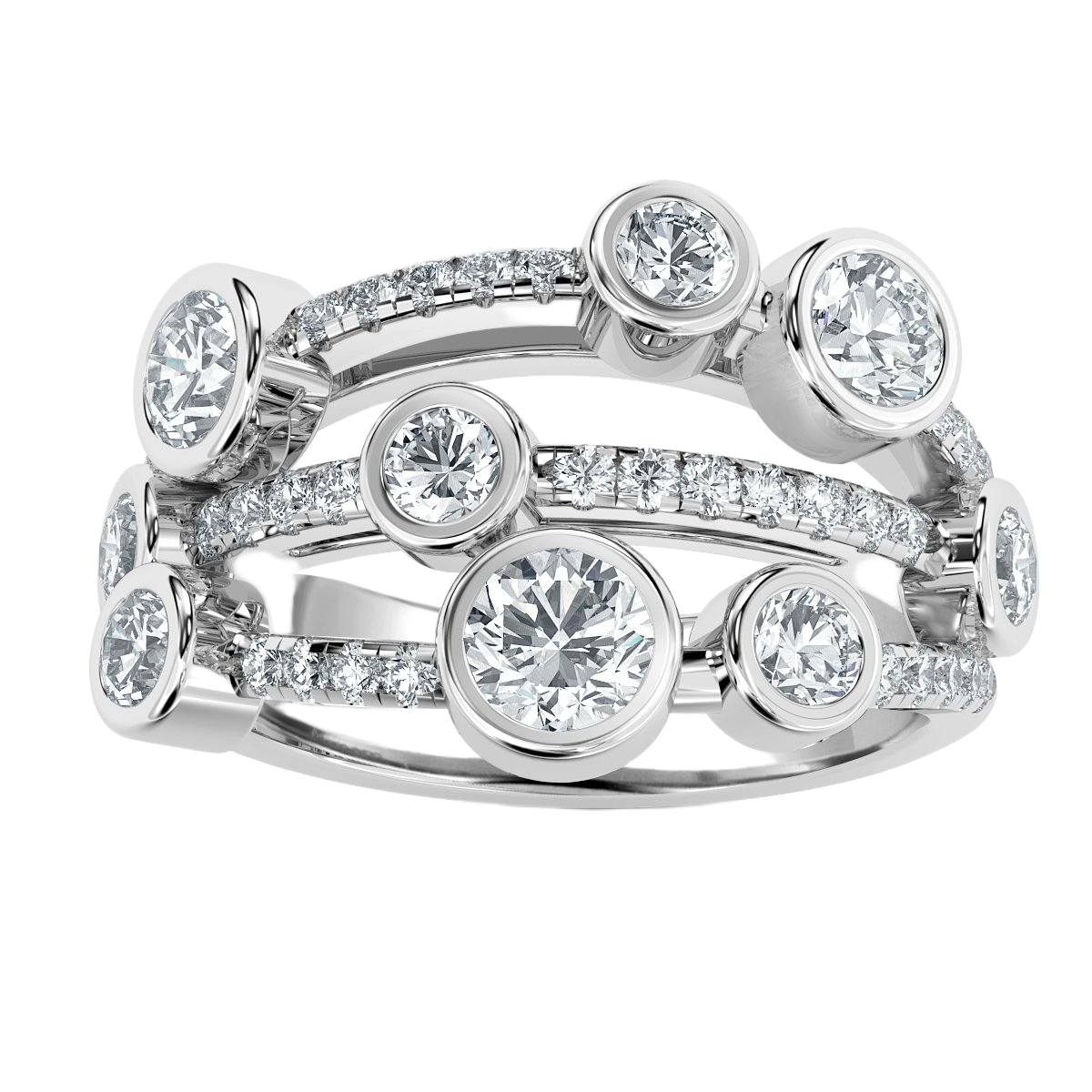 Bubble Diamond Ring