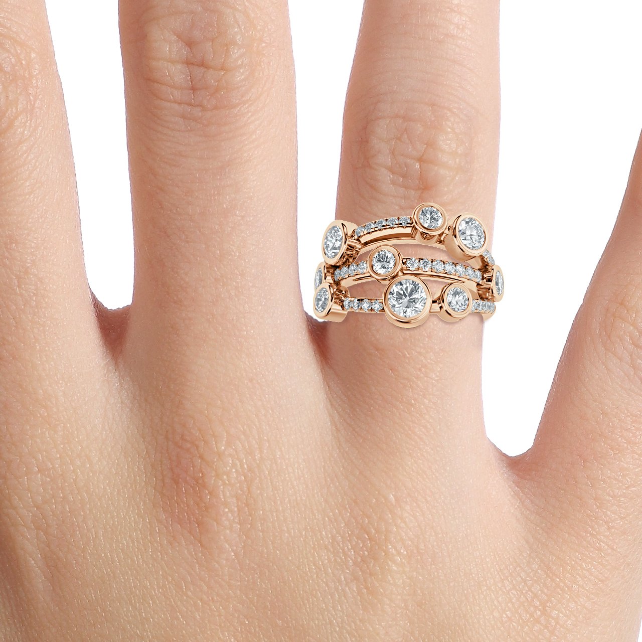 Bubble Diamond Ring