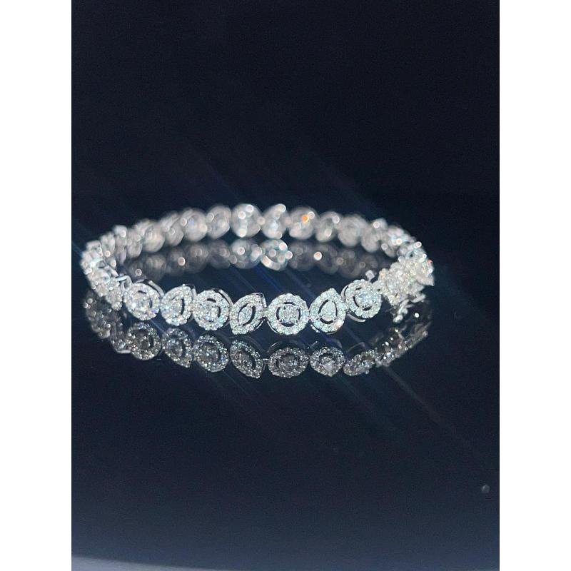 Diamond halo bracelet hotsell