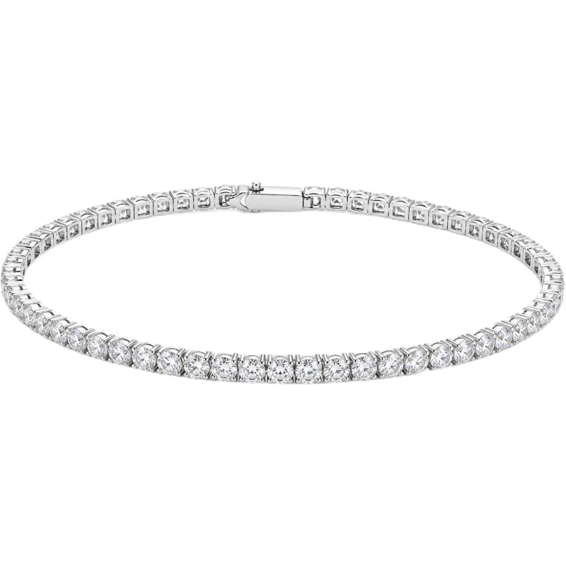 Lab Diamond Tennis Bracelet 2.00 ct in 9k White Gold, D Color, VVS Clarity