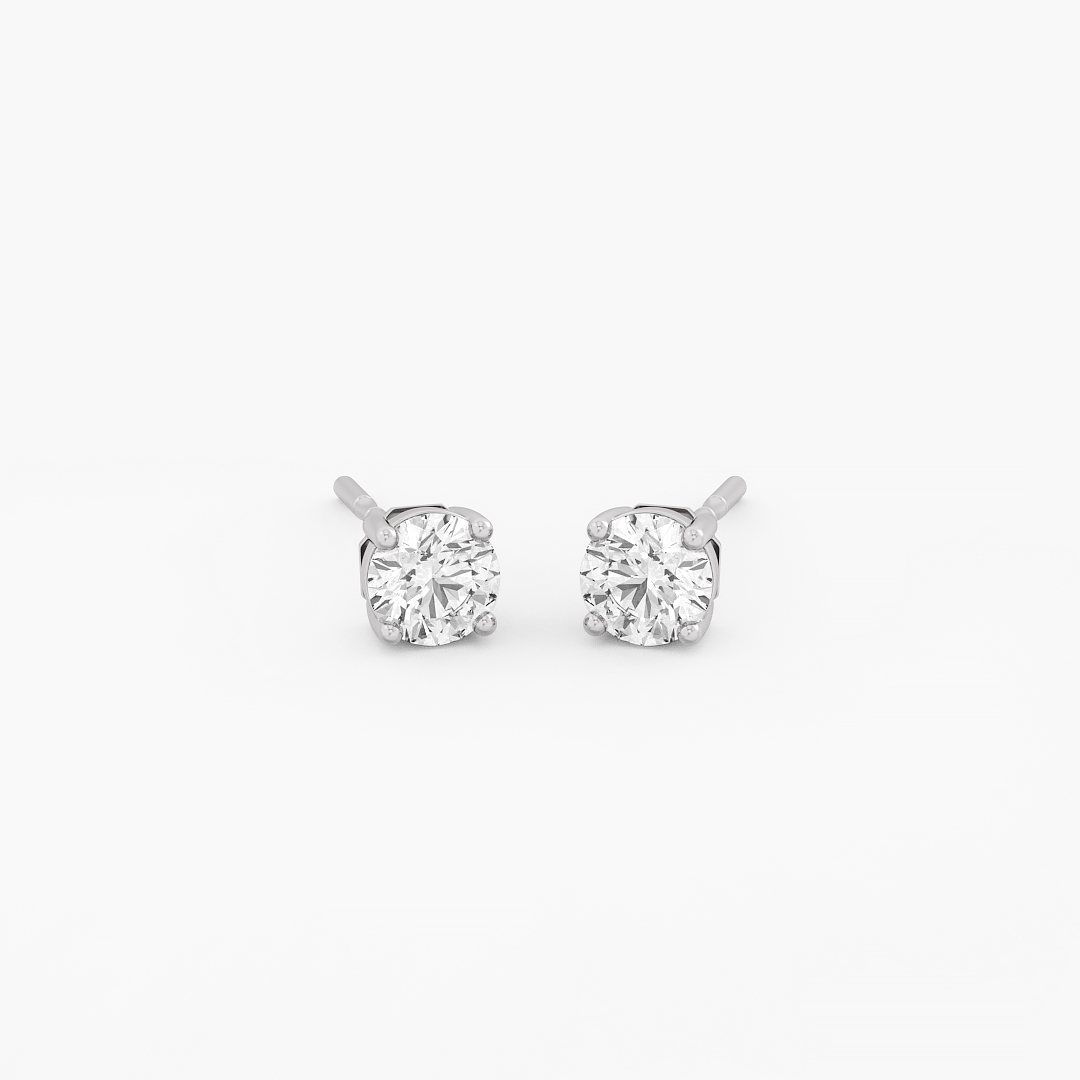 Christmas Sale - 0.10ct Lab Grown Diamond Stud Earrings, White Gold