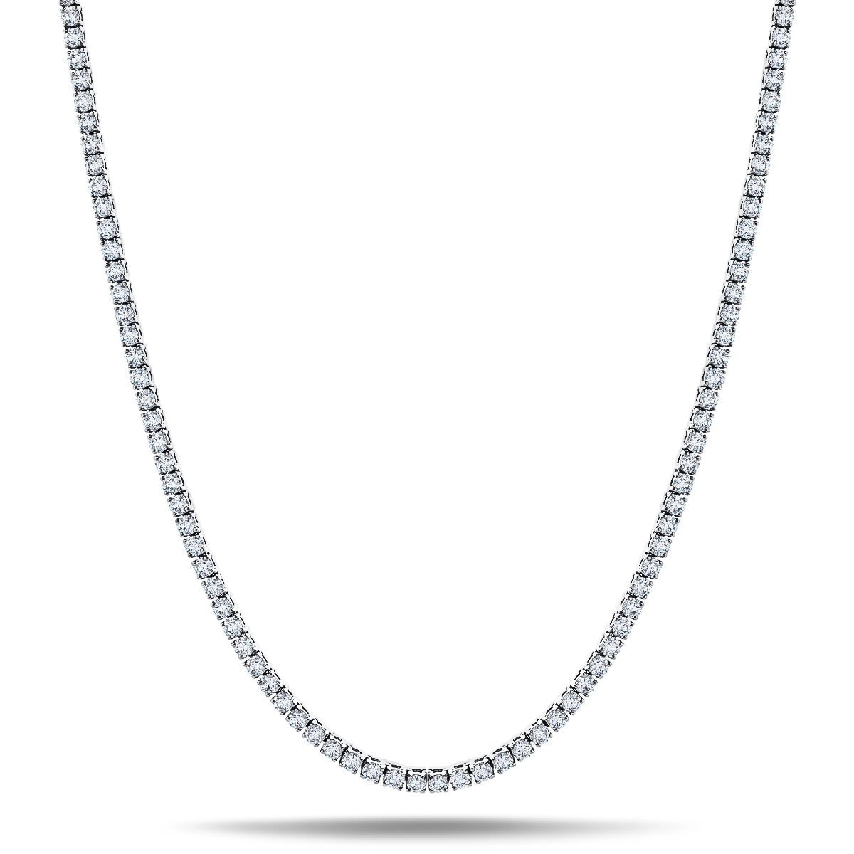 20ct Lab Diamond Tennis Necklace D/VVS Quality in 18k White Gold