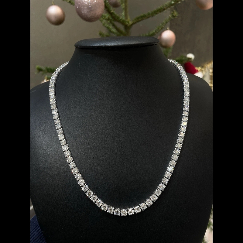 44.88ct D/VVS Lab Grown Diamond Tennis Necklace, White Gold