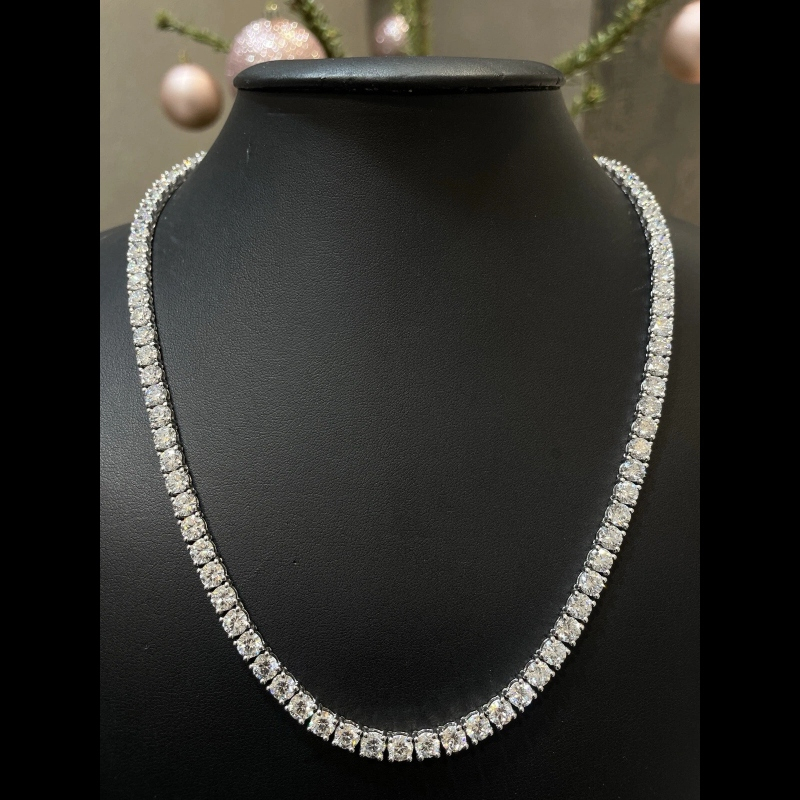 44.88ct D/VVS Lab Grown Diamond Tennis Necklace, White Gold