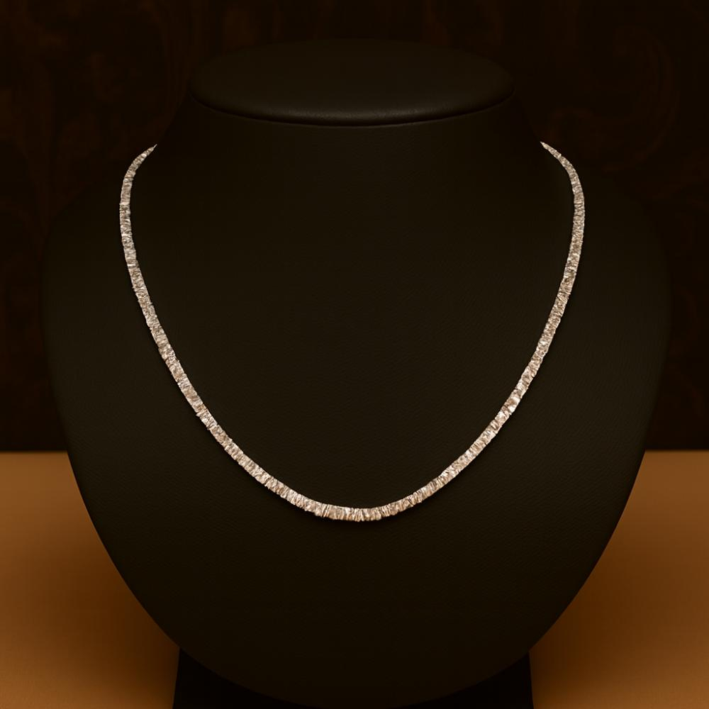 10.07ct F/SI 100% Natural Diamond Tennis Necklace, 9k White Gold