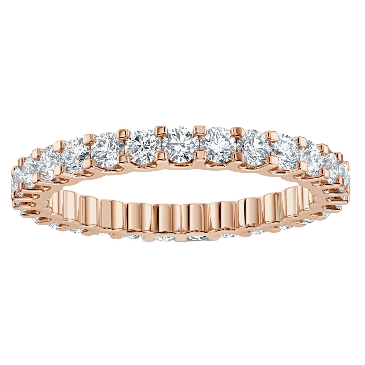 1.00 ct U prong Claw Set Diamond Full Eternity