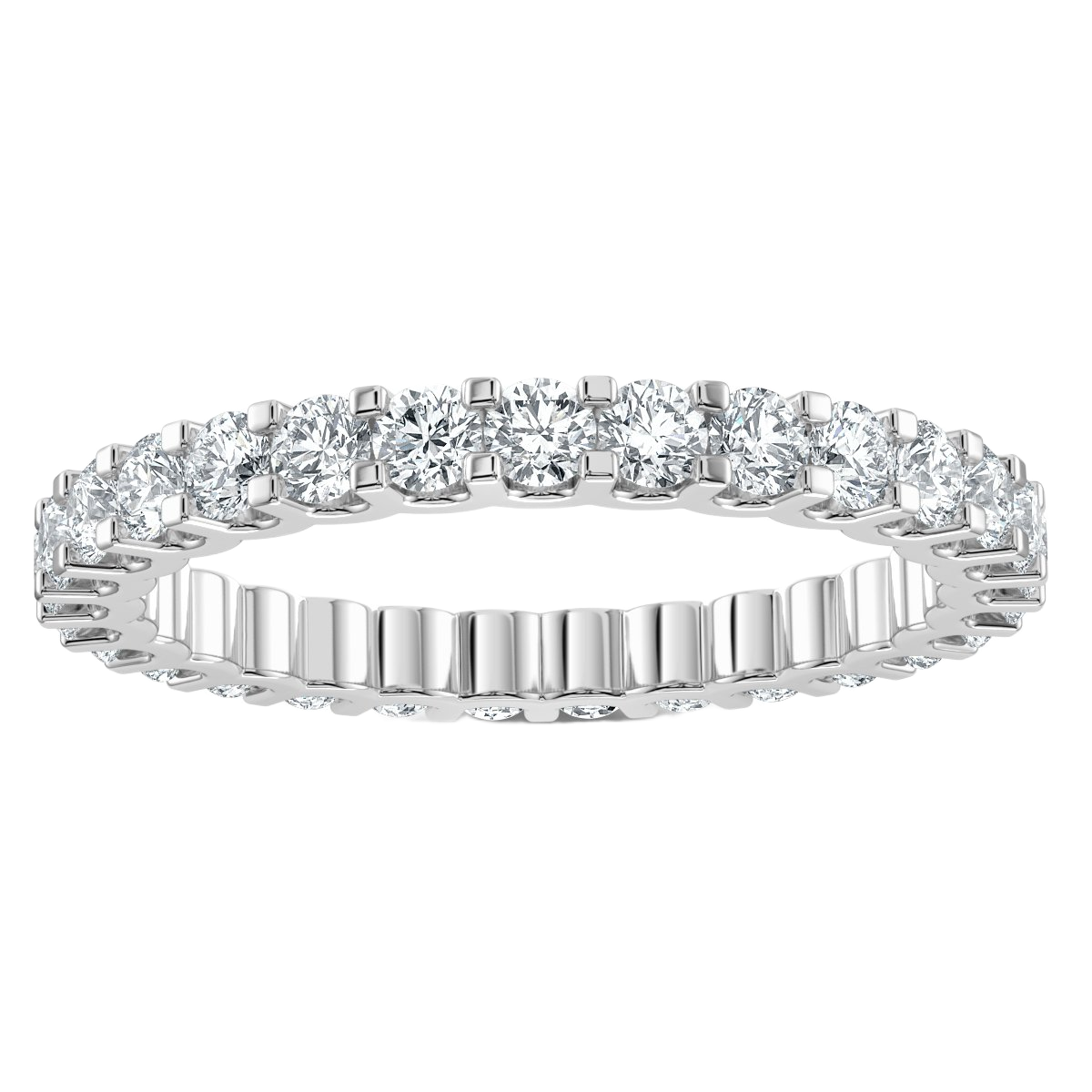 1.00 ct U prong Claw Set Diamond Full Eternity