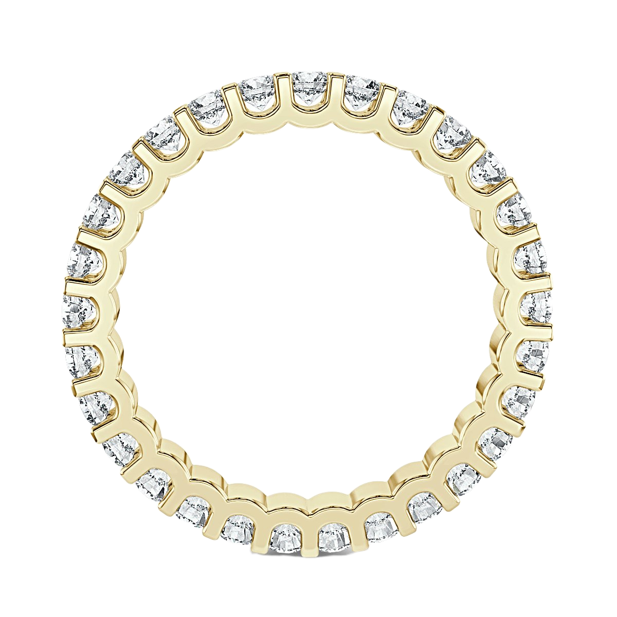 1.00 ct U prong Claw Set Diamond Full Eternity