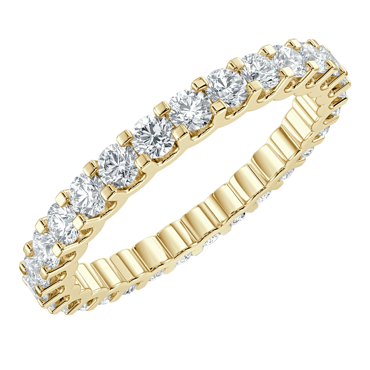 1.00 ct U prong Claw Set Diamond Full Eternity