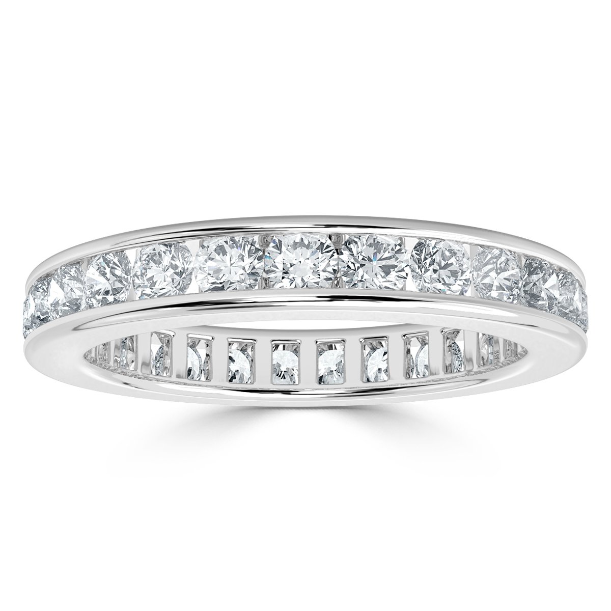 1.00 ct Round Diamond Channel Set Full Eternity