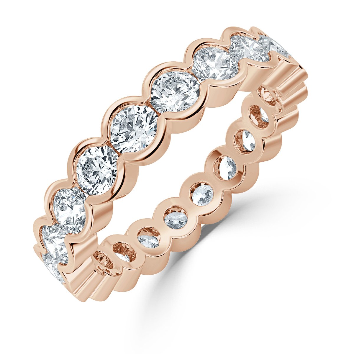 1.00 ct Bezel Set  Diamond Full Eternity Ring