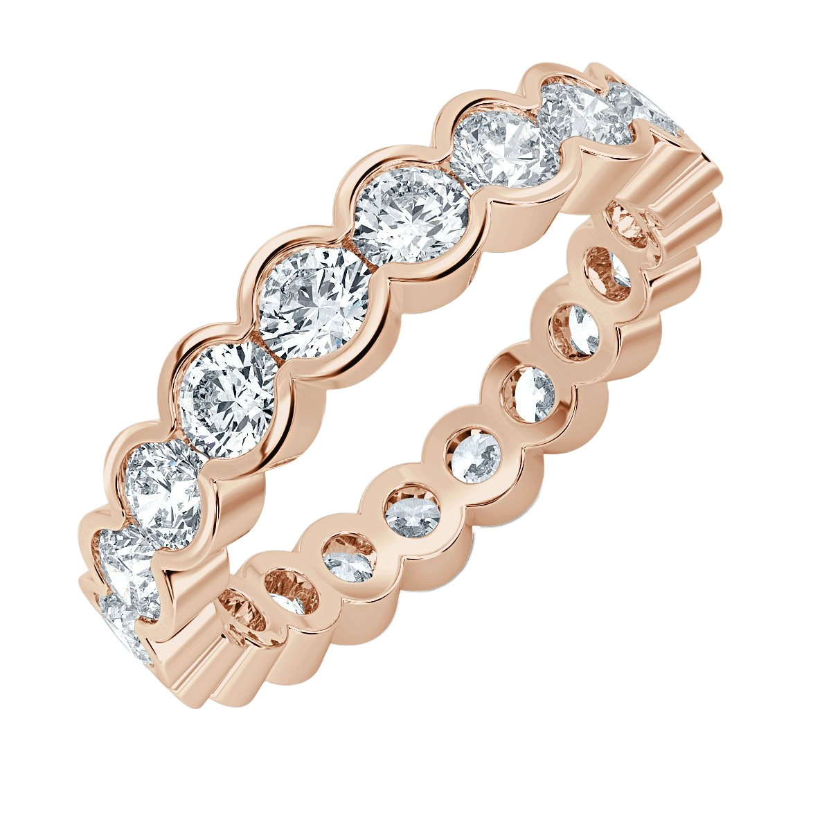 1.00 ct Bezel Set  Diamond Full Eternity Ring