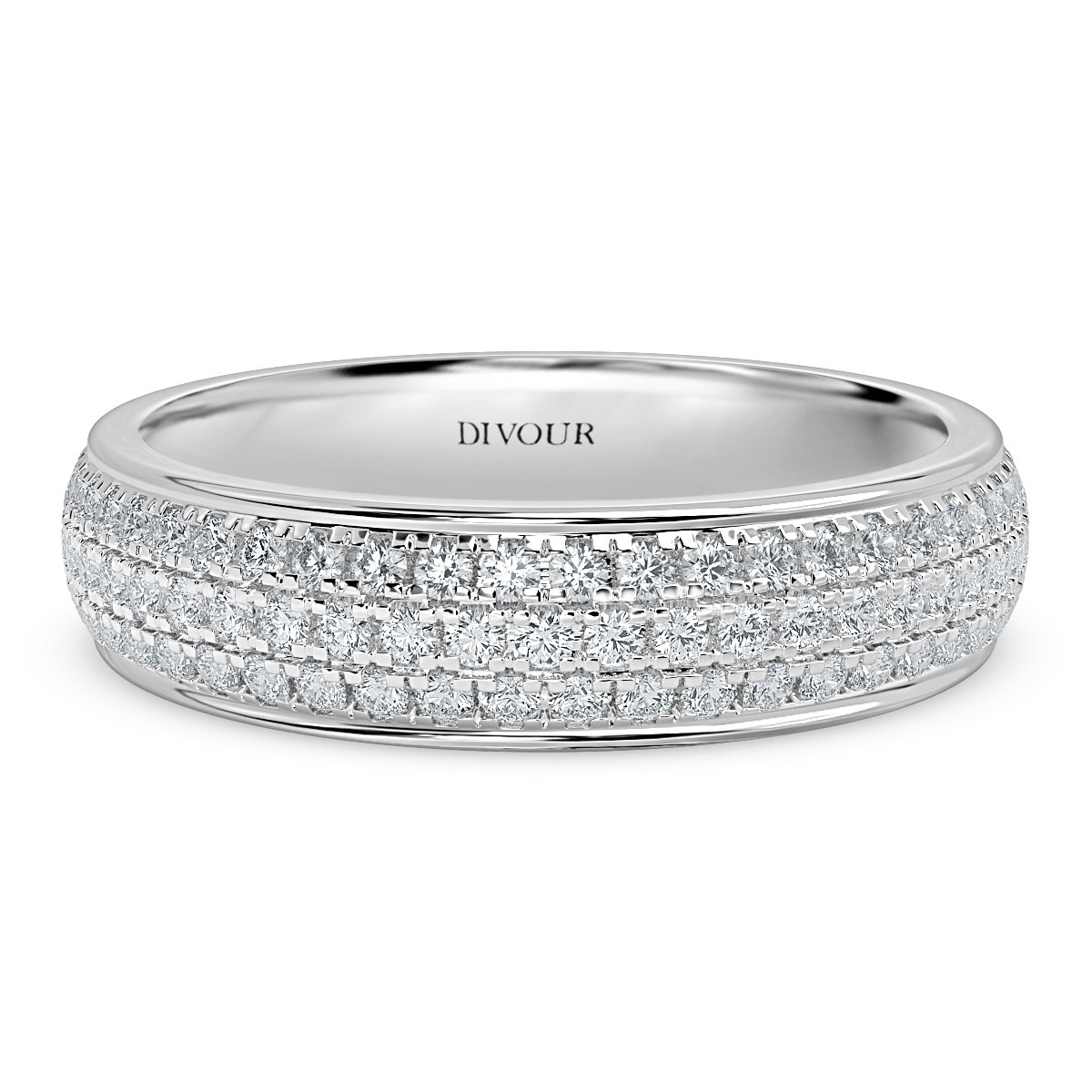 Three Row Pave Set Full Eternity Ring