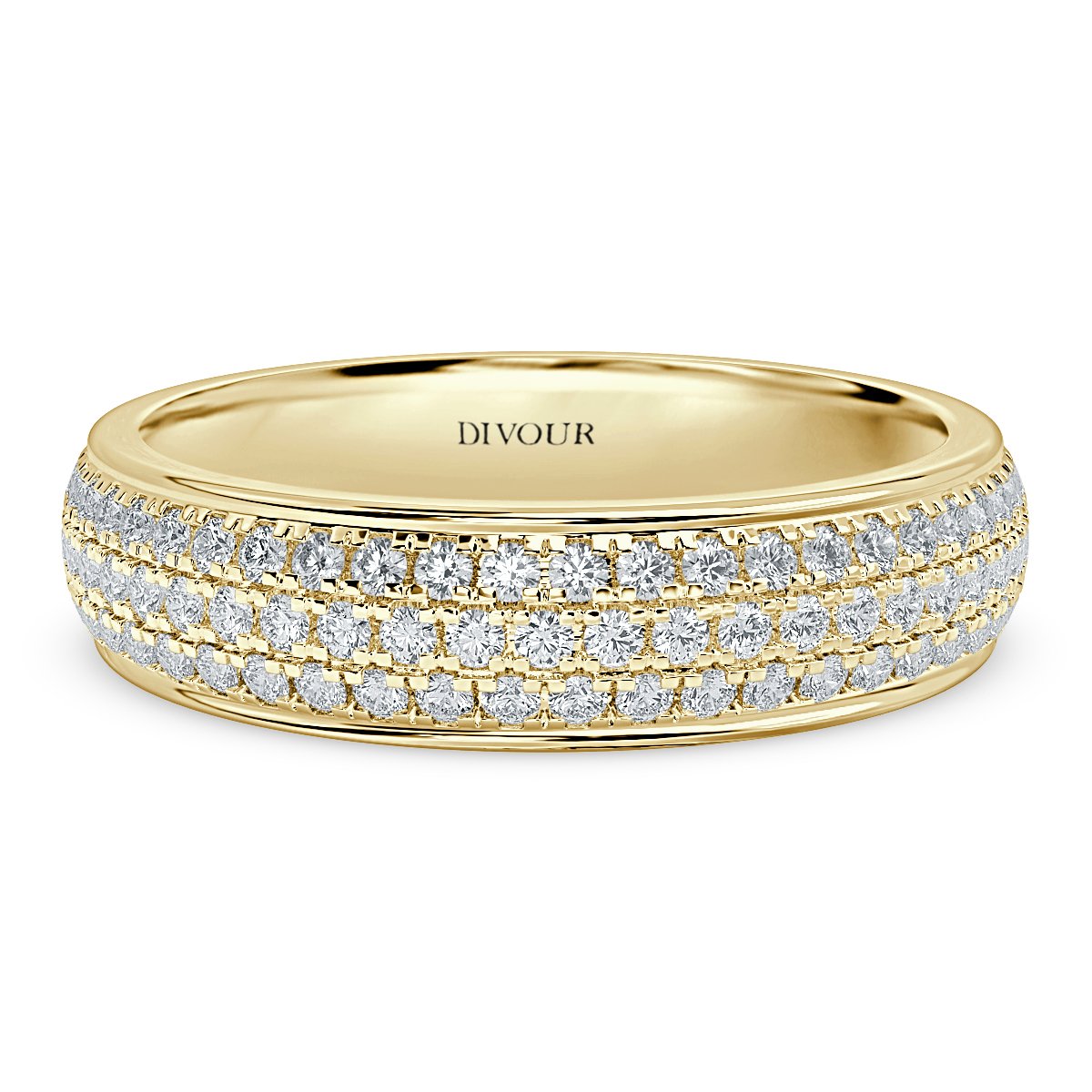 Three Row Pave Set Full Eternity Ring