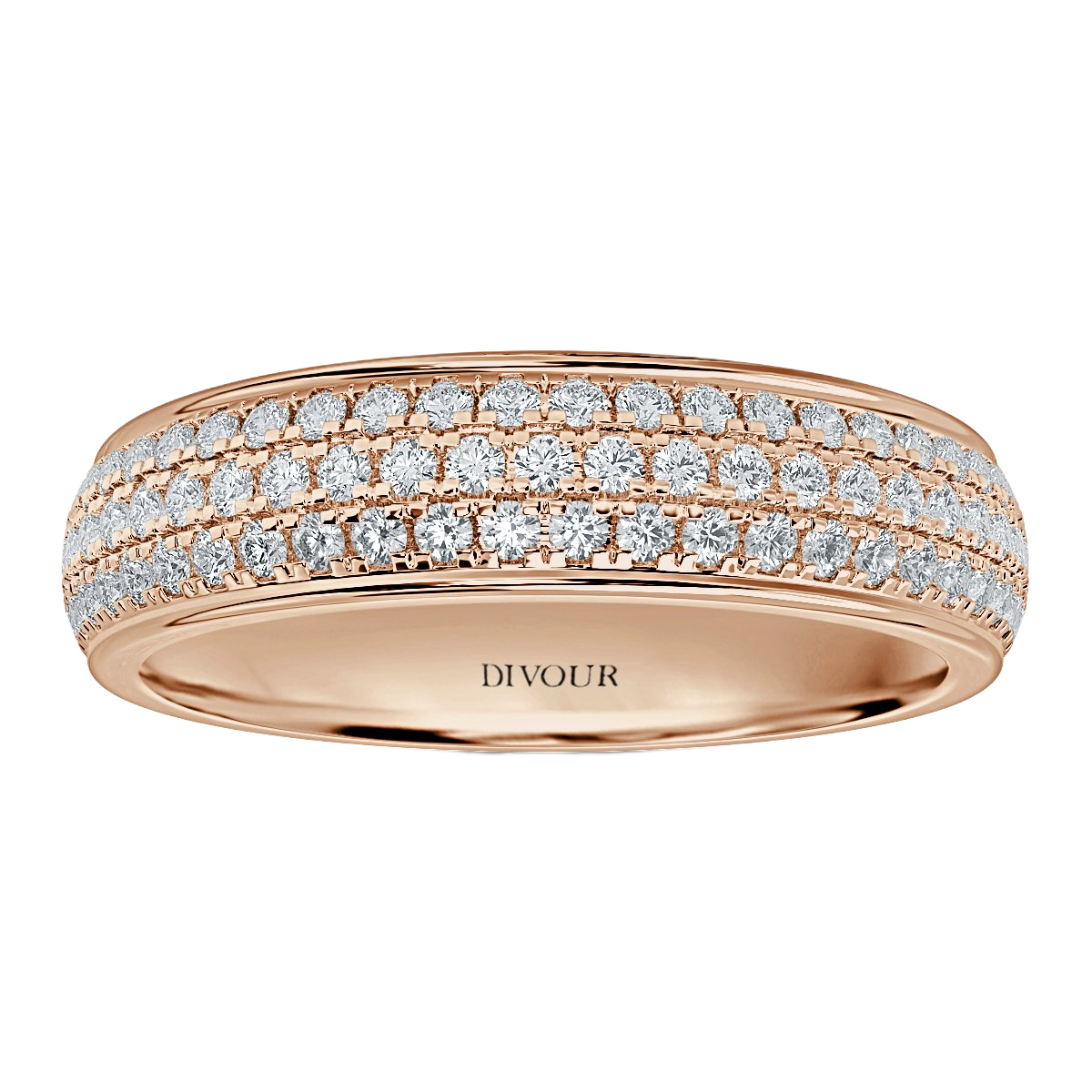 Three Row Pave Set Full Eternity Ring