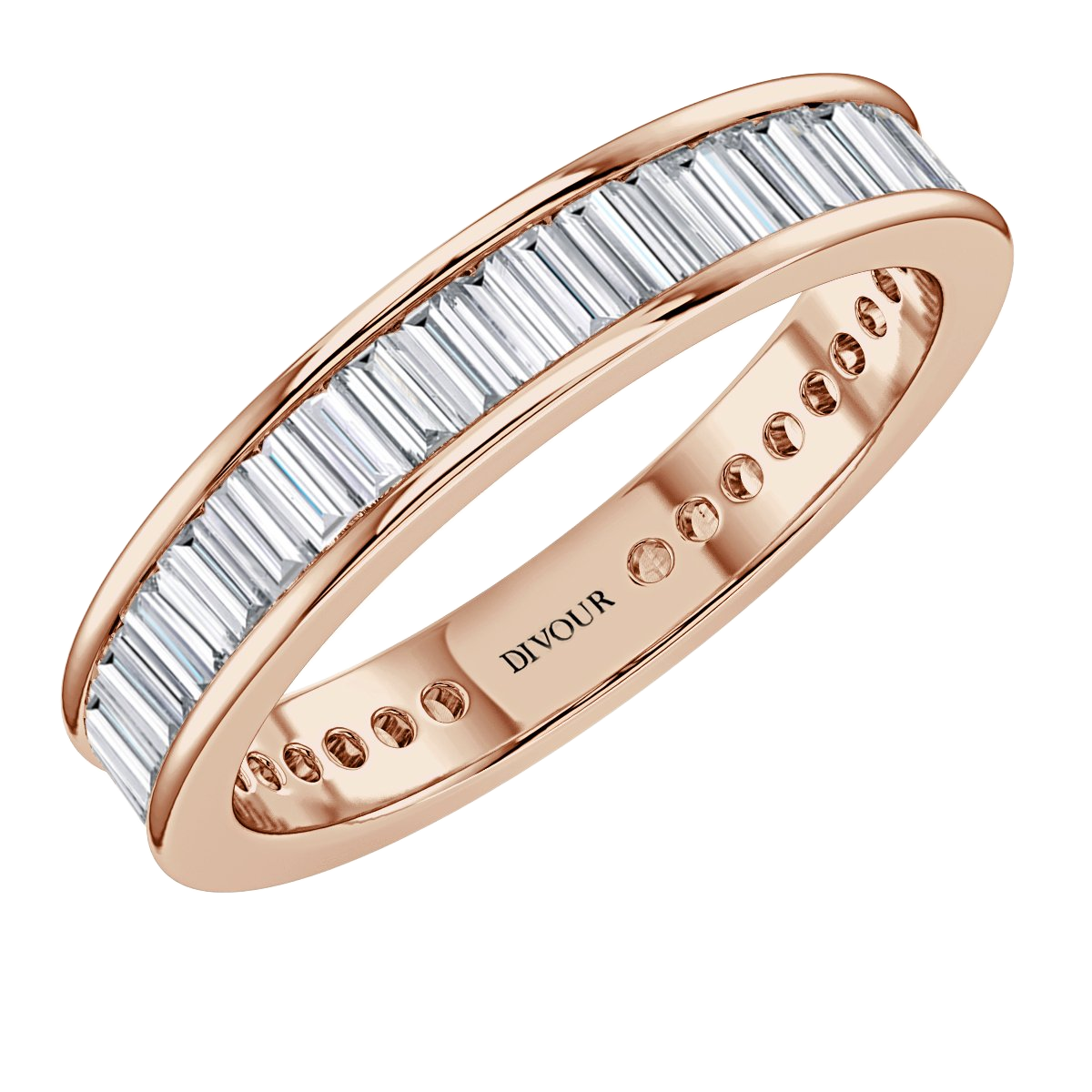 2.25 ct Baguette  Diamond Channel Set Full Eternity Ring