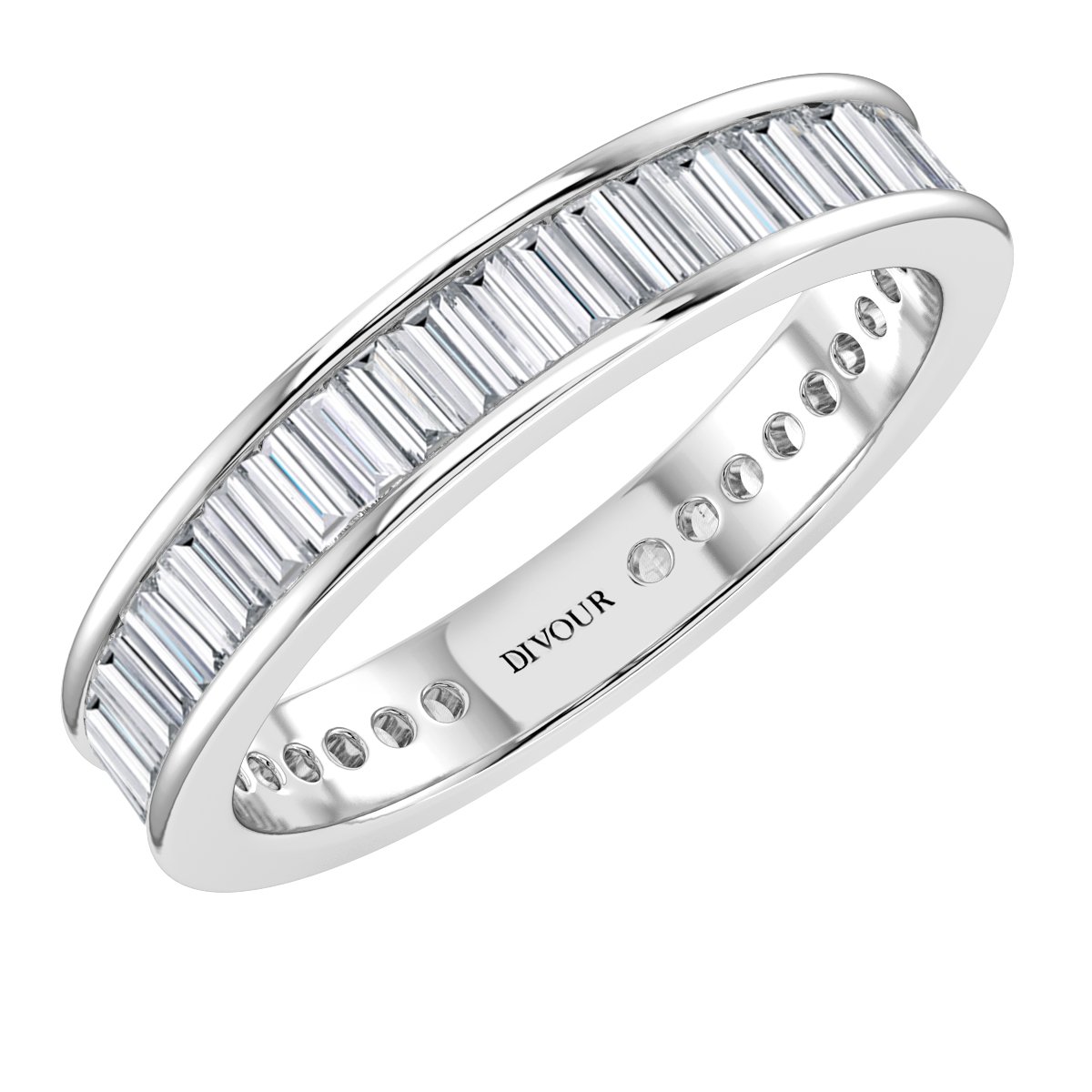 2.25 ct Baguette  Diamond Channel Set Full Eternity Ring