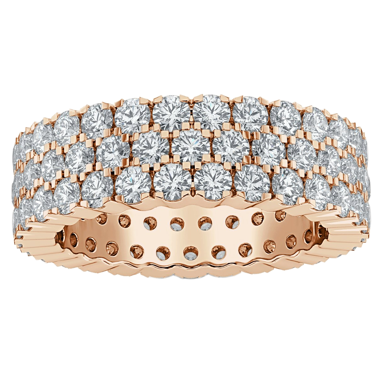 Three Row Claw Set Full Eternity Ring