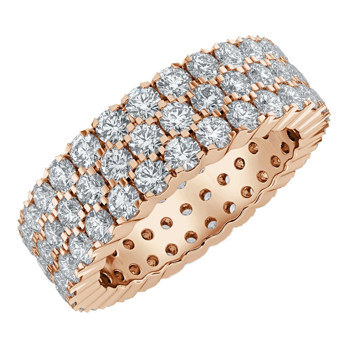 Three Row Claw Set Full Eternity Ring