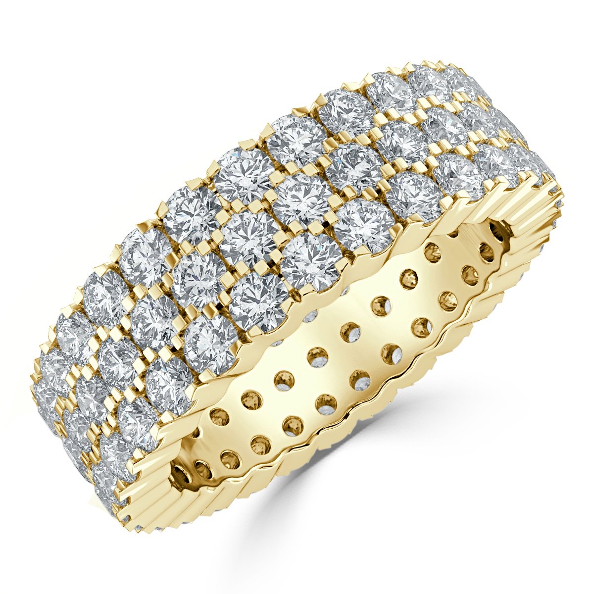 Three Row Claw Set Full Eternity Ring
