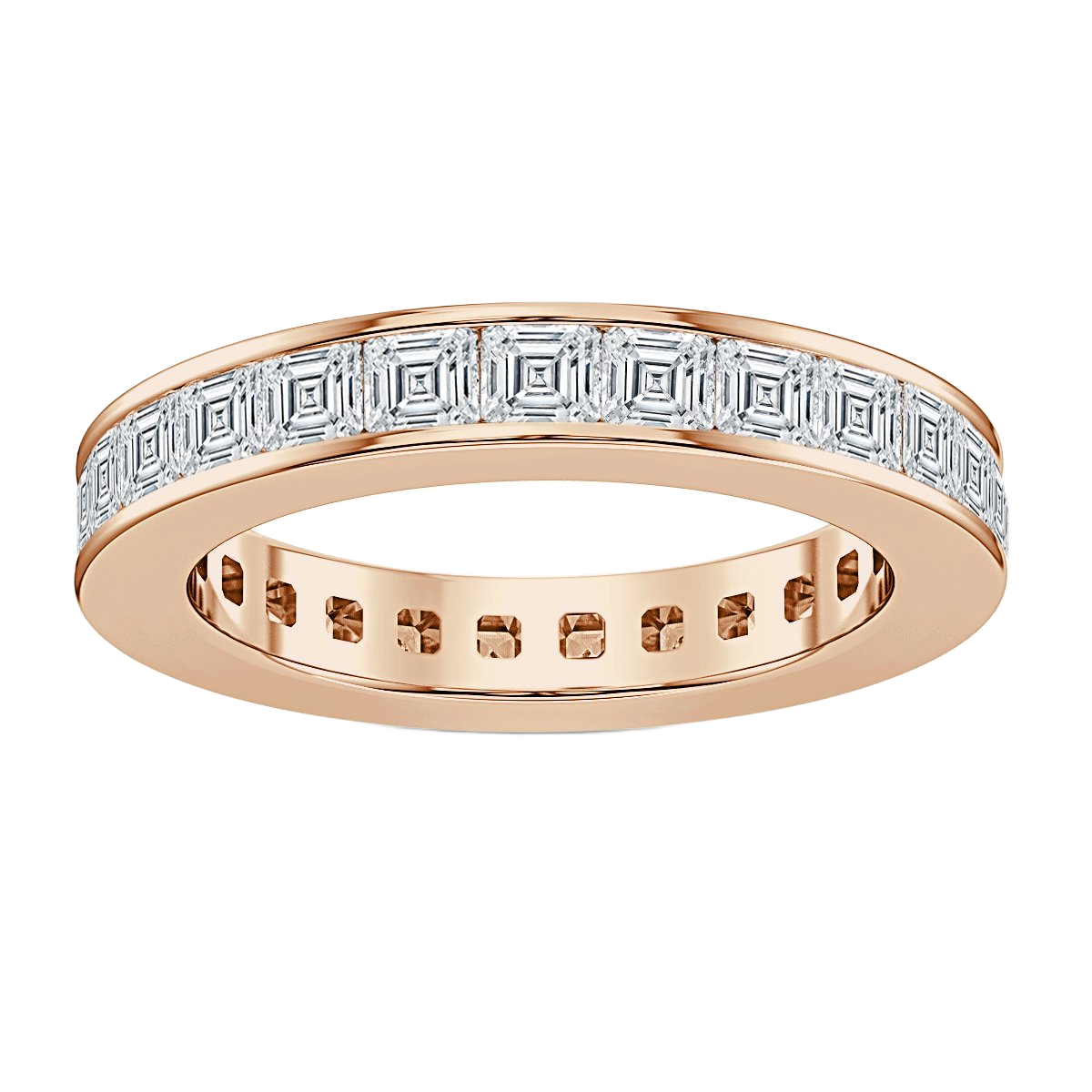Ascher Cut Diamond Full Eternity Ring