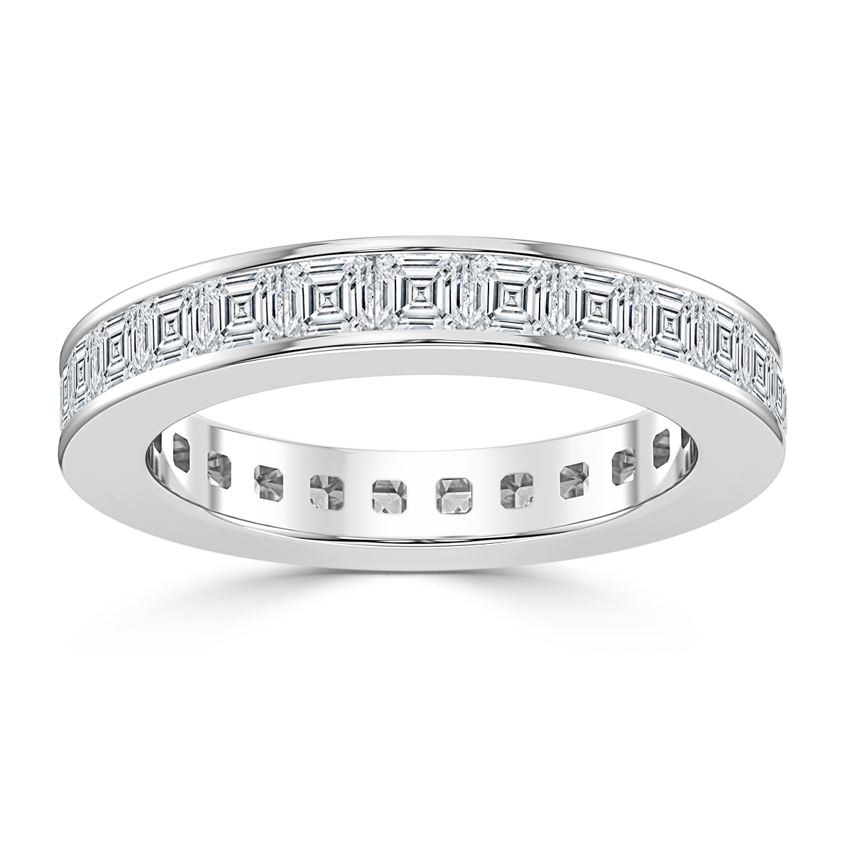 Ascher Cut Diamond Full Eternity Ring