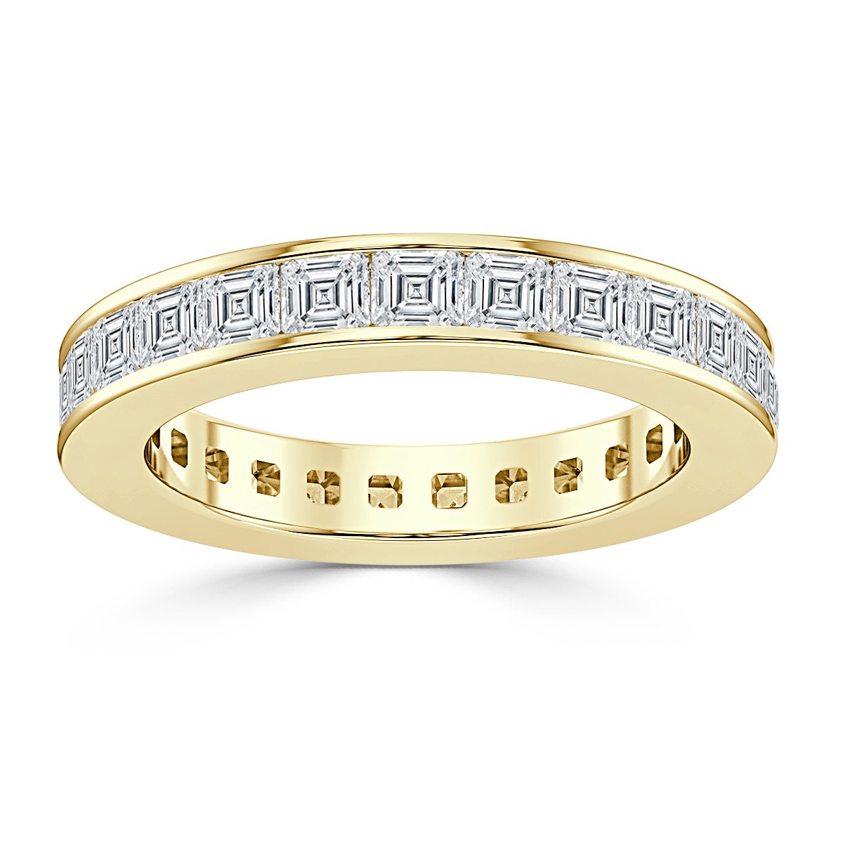 Ascher Cut Diamond Full Eternity Ring