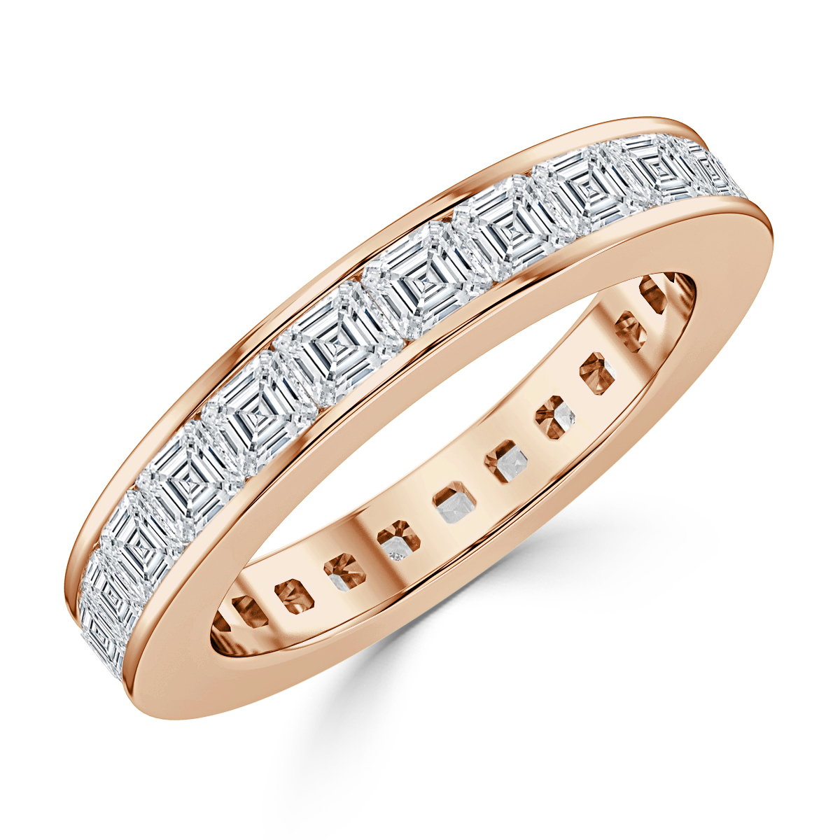 Ascher Cut Diamond Full Eternity Ring