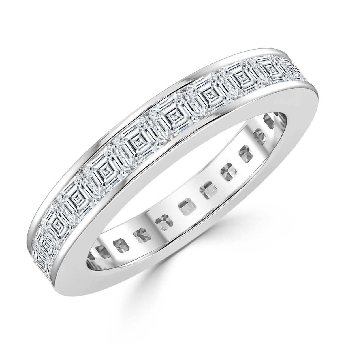 Ascher Cut Diamond Full Eternity Ring