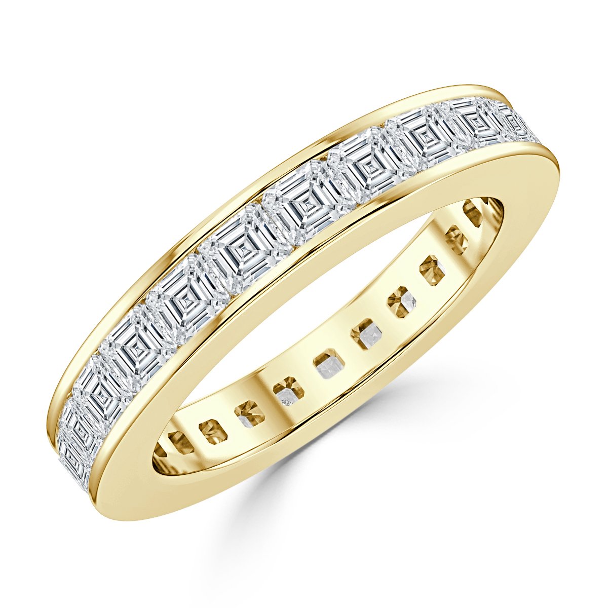Ascher Cut Diamond Full Eternity Ring